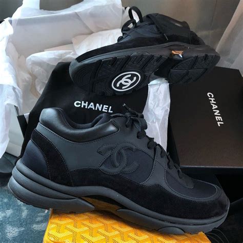 chanel black sneakers|black chanel sneakers 2020.